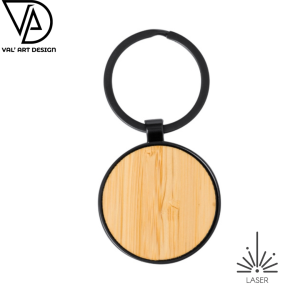 Porta-chaves metal e bamboo
