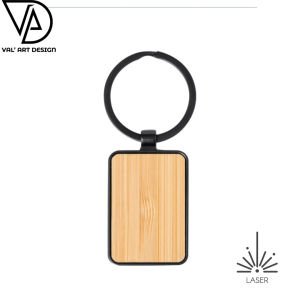 Porta-chaves metal e bamboo