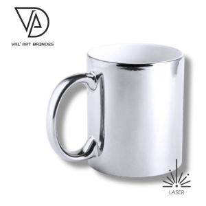 Caneca metalizada Prateada