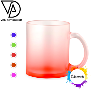 Caneca de vidro sublimação coloridas