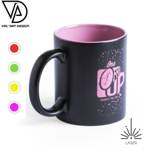 Caneca Preta com Gravação a laser