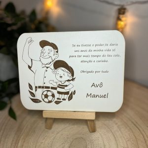 Quadro Personalizado em MDF Gravado a Laser  para o Dia dos Avós