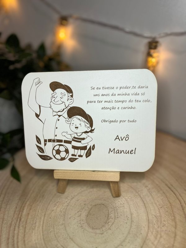 Quadro Personalizado em MDF Gravado a Laser  para o Dia dos Avós