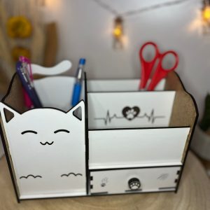 Organizador de Secretária Personalizado em MDF - Elegância e Funcionalidade
