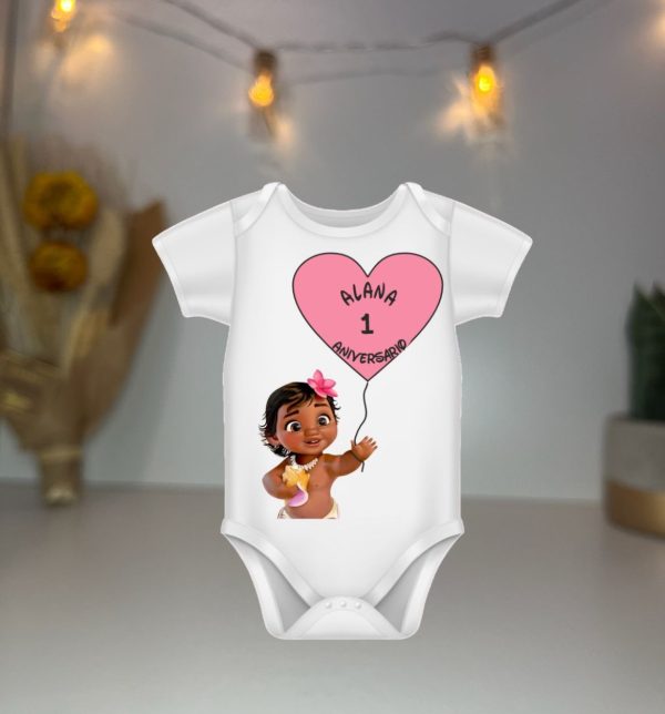 Body de Bebê Personalizado Moana