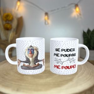 Caneca Rafiki - O Rei Leão: Sabedoria e Magia em Cada Gole