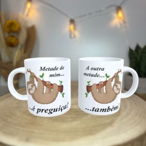 Caneca com Imagem de Preguiça