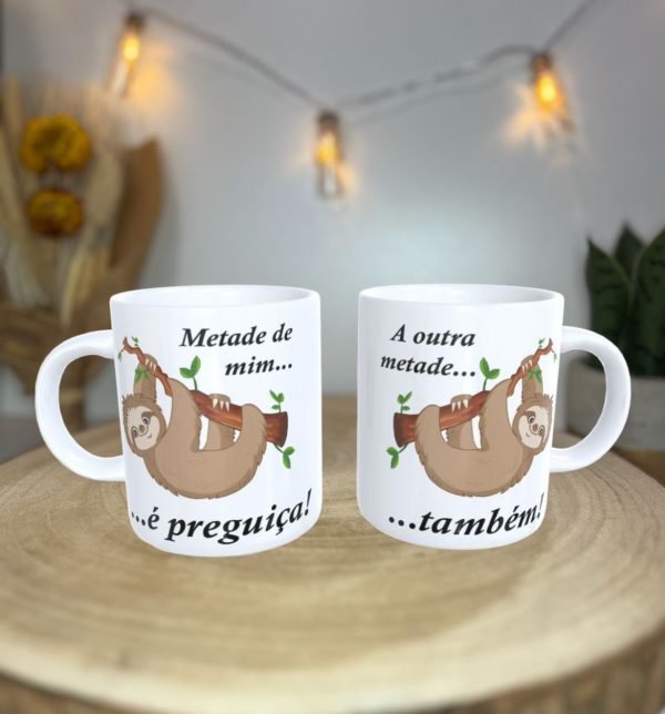 Caneca com Imagem de Preguiça