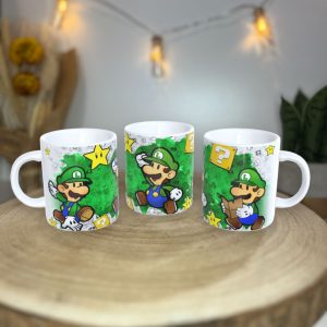 Caneca Luigi: Diversão e Aventura com o Herói Verde
