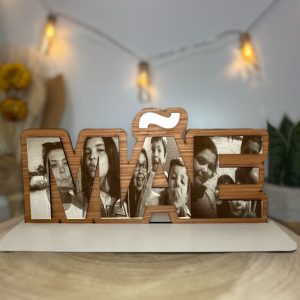 Placa de Nome em Mogno Gravada a Laser