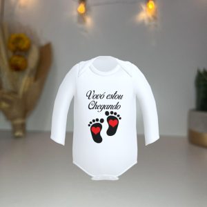 Body Personalizável para Anunciar a Gravidez  - Um Toque Especial de Amor