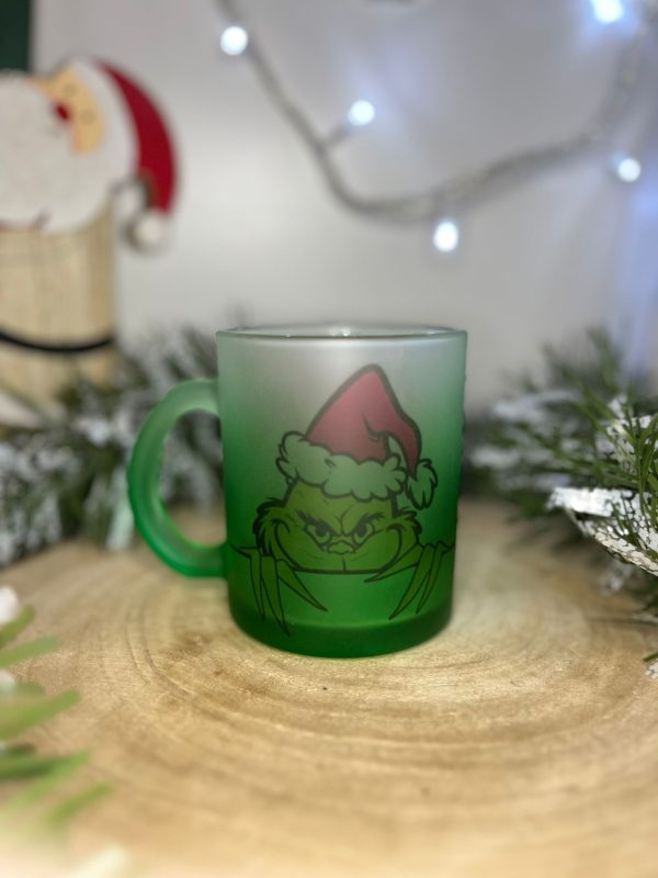 Caneca de Vidro do Grinch Natal Personalizável - Um Natal Cheio de Personalidade