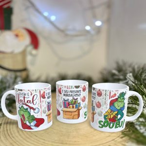 Caneca do Grinch Natal Personalizável - A Diversão Natalícia que Faltava!
