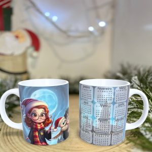 Caneca Personalizável com Calendário 2025 - Praticidade e Estilo no Seu Dia