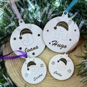 Bolas de Natal em MDF