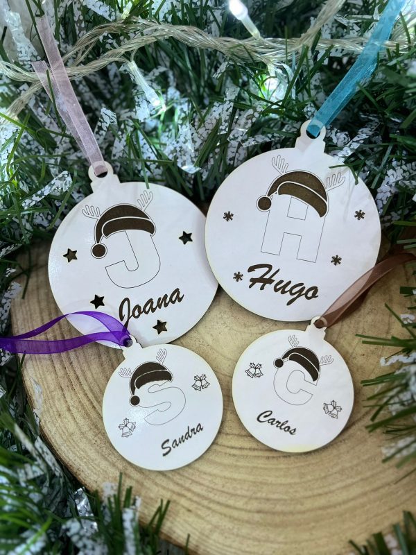 Bolas de Natal em MDF