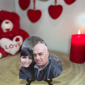 Azulejo em Forma de Coração - Amor que Perdura