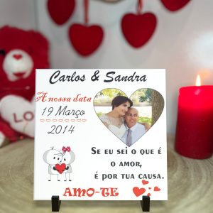 Azulejo Personalizado para o Dia dos Namorados - Amor Gravado para Sempre