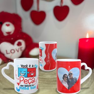 Caneca com Pega em Coração - Amor em Cada Gole