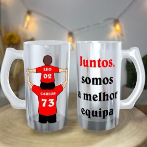 Caneca de Cerveja de Vidro Fosco - O Brinde Perfeito para o Dia do Pai